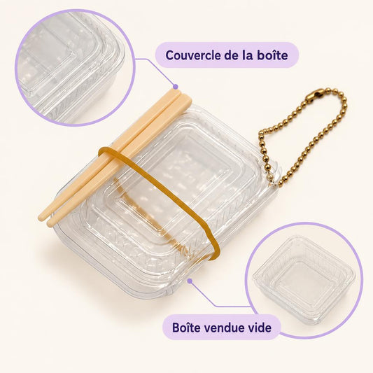Boîte vide avec baguettes décoratives