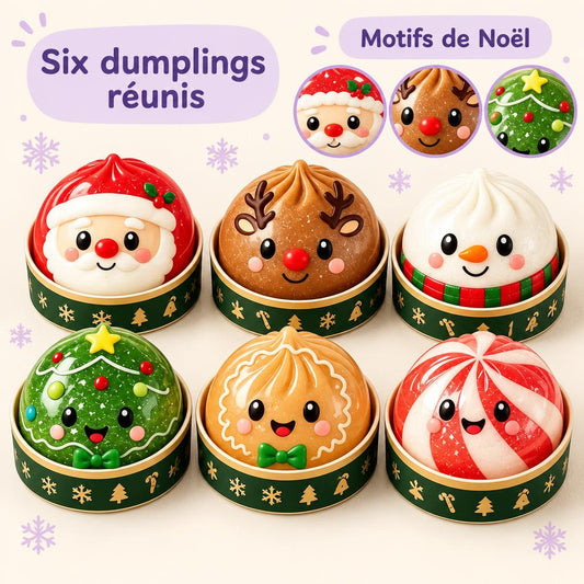 Lot de six dumplings de Noël