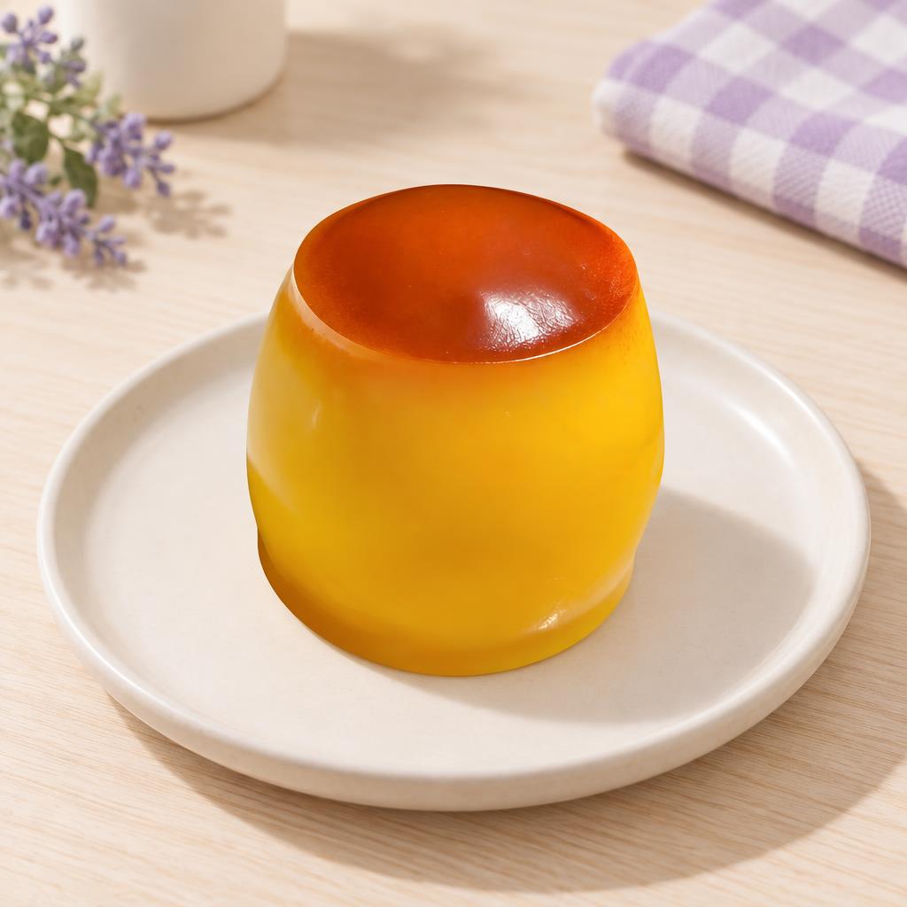 Squishy flan caramel