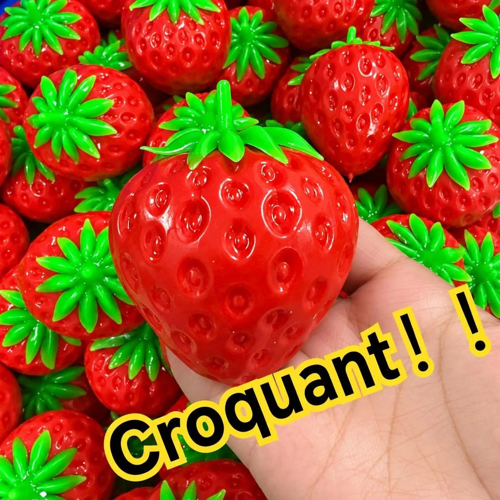 Squishy fraise avec reliefs