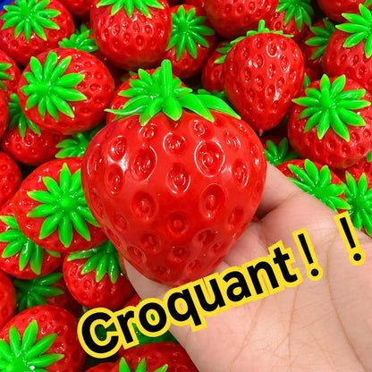 Squishy fraise avec reliefs