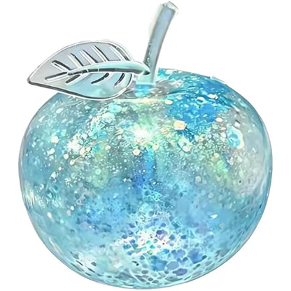 Squishy pomme pailletée avec feuille