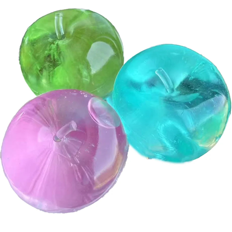 Squishy pomme transparente lisse