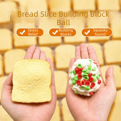 Squishy toast garni de petits éléments
