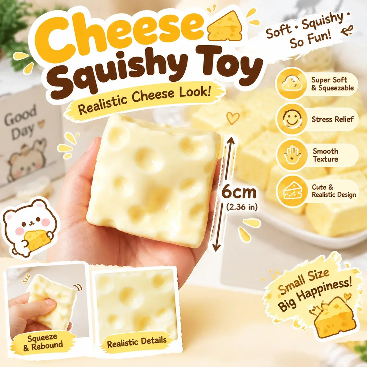 Squishy cube de fromage
