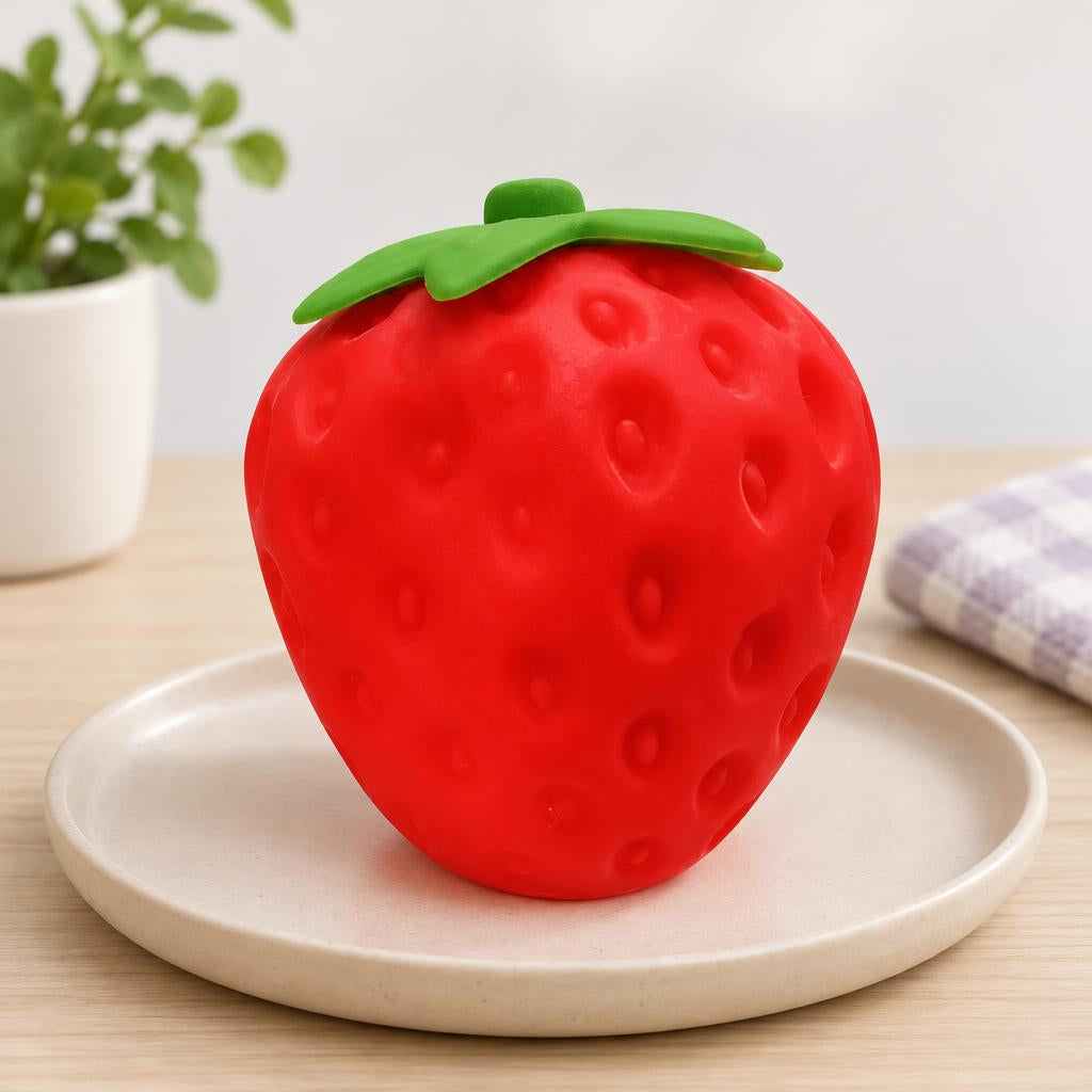 Squishy fraise à reliefs — Présentation du produit