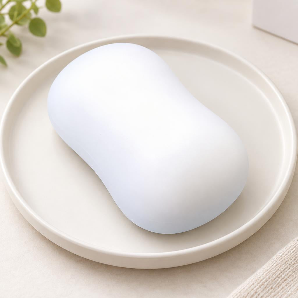 Squishy coussin blanc arrondi — Présentation du produit