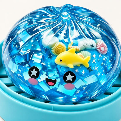 Squishy dumpling océan avec figurines — Vue détaillée