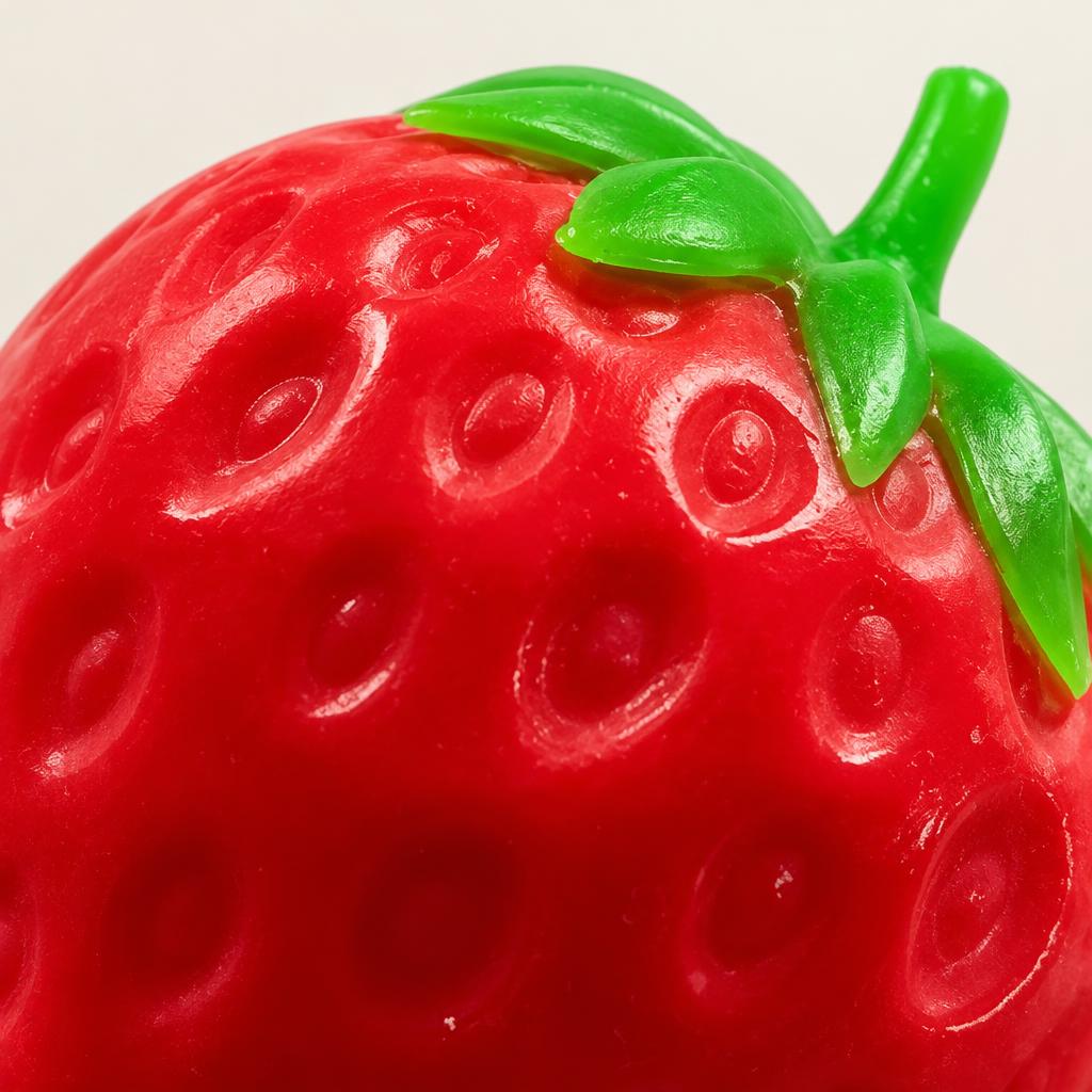 Squishy fraise — Vue détaillée