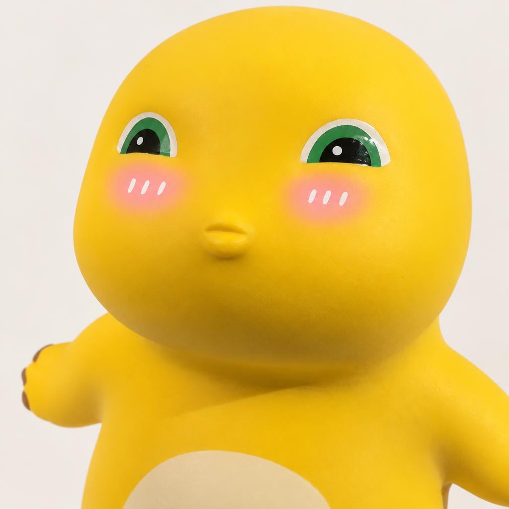 Squishy dragon jaune au ventre beige — Vue détaillée
