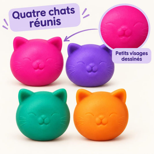 Coffret de quatre chats