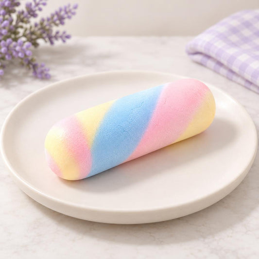 Squishy cylindre pastel — couleur aléatoire — Présentation du produit