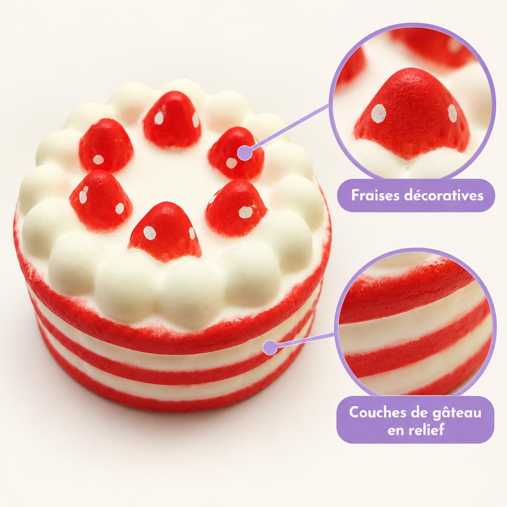 Squishy gâteau à étages avec fraises