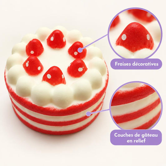 Squishy gâteau à étages avec fraises
