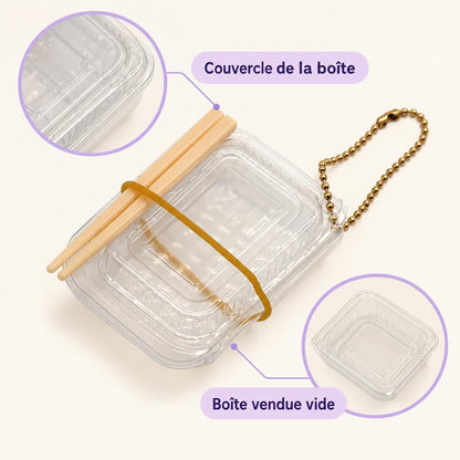 Boîte vide avec baguettes décoratives