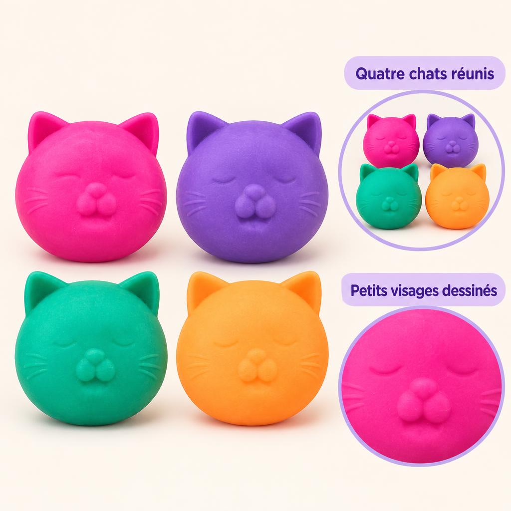 Lot de quatre chats