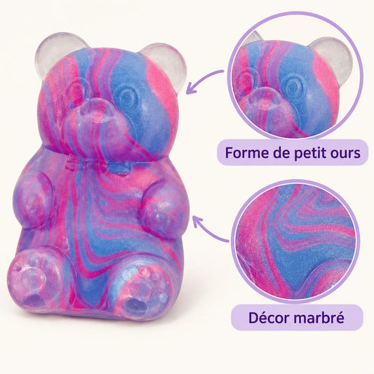 Squishy ours marbré — couleur aléatoire