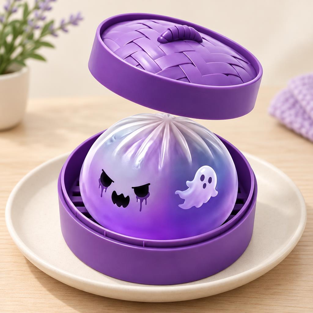 Squishy dumpling fantôme violet — Présentation du produit