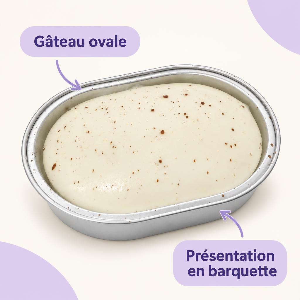 Squishy gâteau ovale en barquette