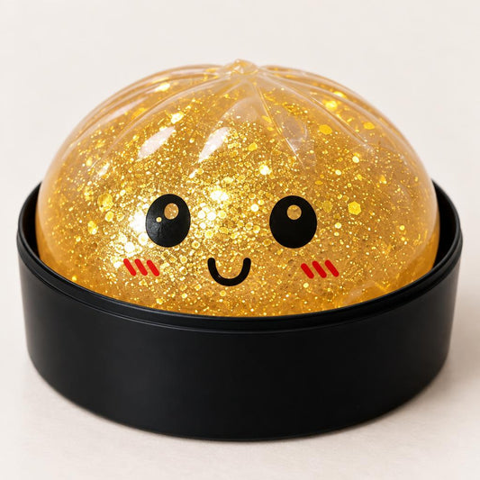 Squishy dumpling souriant pailleté — Vue détaillée