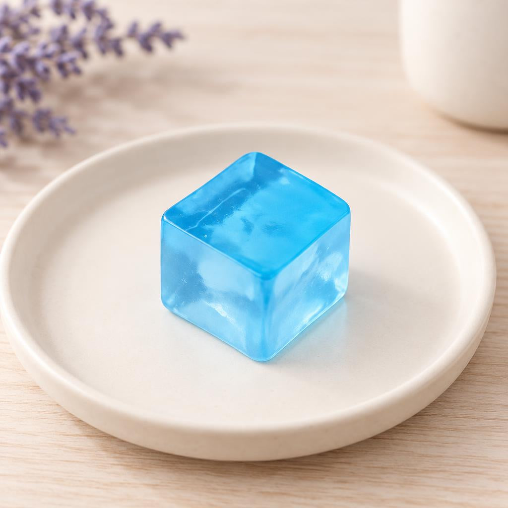 Squishy cube uni — couleur aléatoire — Présentation du produit