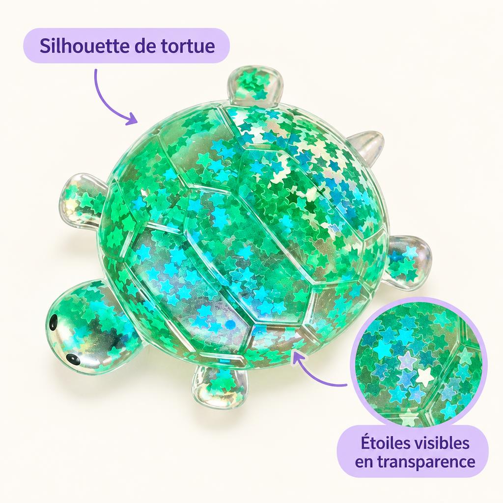 Squishy tortue pailletée