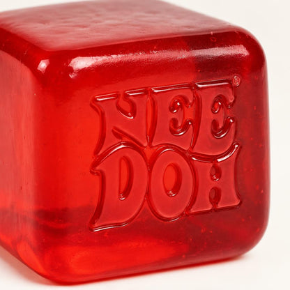 Squishy cube rouge imprimé