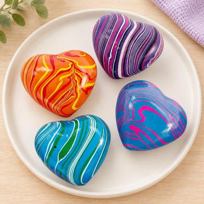 Squishy cœur marbré — couleur aléatoire