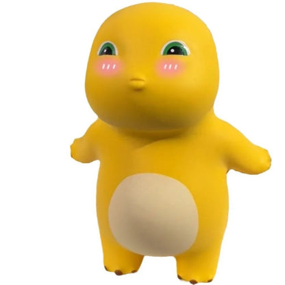 Squishy dragon jaune au ventre beige