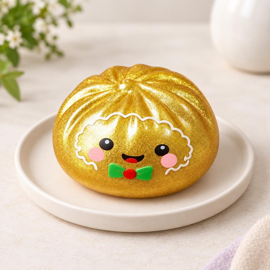 Squishy dumpling pain d’épices doré