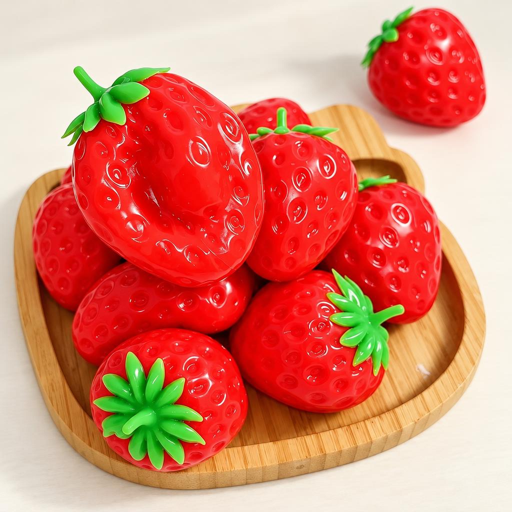 Squishy fraise avec reliefs