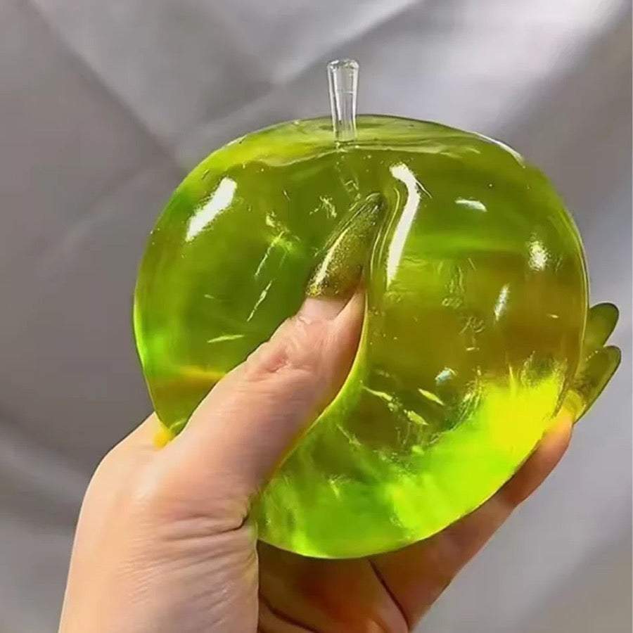 Squishy pomme transparente lisse