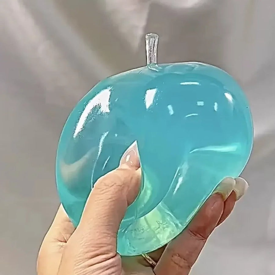 Squishy pomme transparente lisse